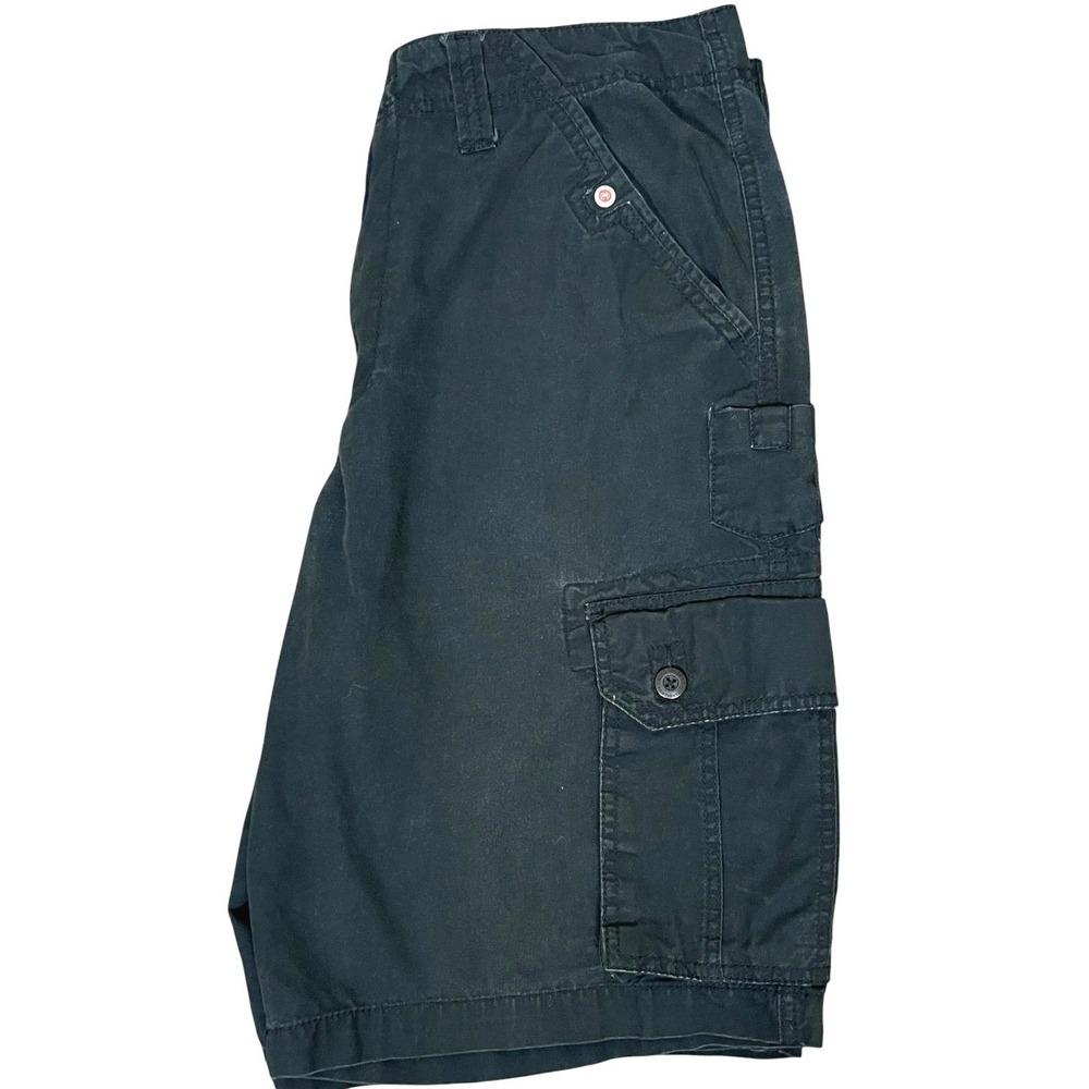 Ecko Unltd Mens Black Cargo Shorts 32 Y2K Streetwear Skater Baggy Hip Hop - Picture 10 of 14